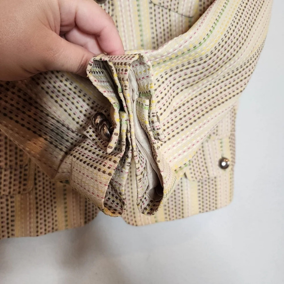 BCBGMAXAZRIA multi-colored stripe blazer. Women's size small. - Picture 13 of 16